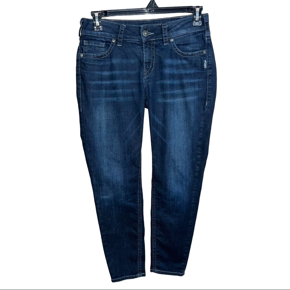 Silver Suki Jeans Women’s Size 30x26 Blue Mid Ankle Skinny
